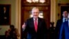 U.S. -- Senate Majority Leader Mitch McConnell of Ky. gives a thumbs up as he leaves the Senate chamber on Capitol Hill in Washington, March 25, 2020