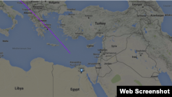 Рейс MS804 на сайте Flightradar24 